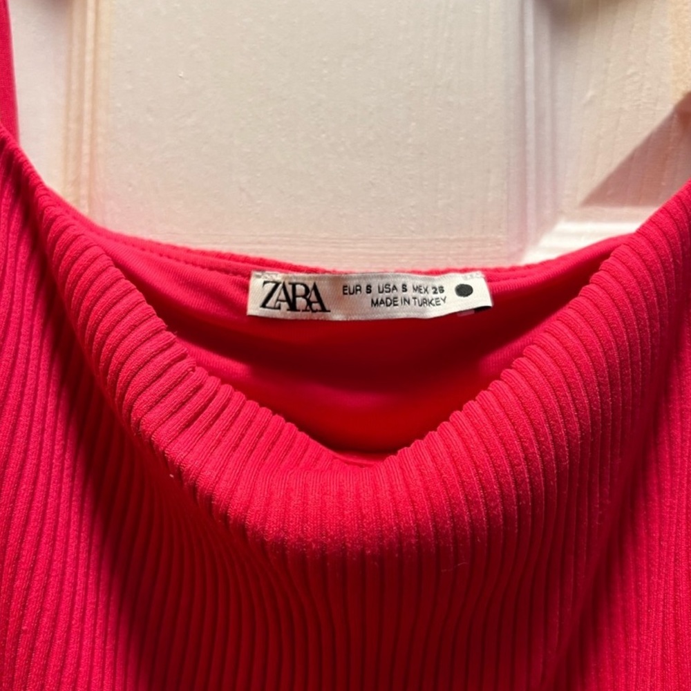 Zara Bodysuit Pink Ribbed - Picture 6 of 6
